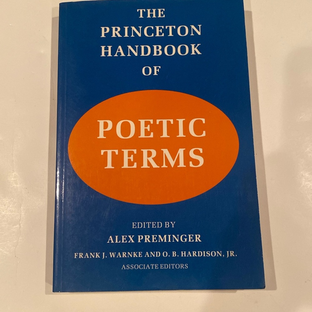 “The Princeton Handbook of Poetic Terms,” Softcover
